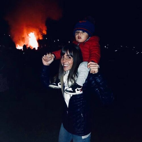 Dom with her son